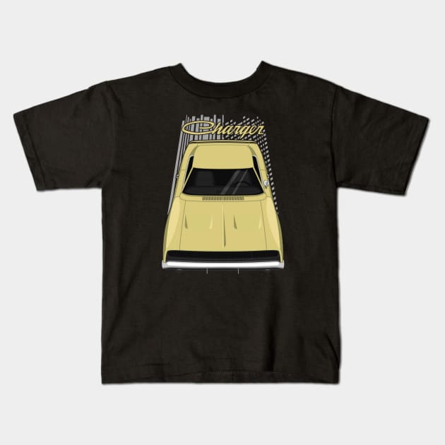 Dodge Charger 1968 - Light Yellow Kids T-Shirt by V8social